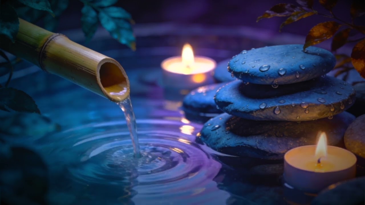 Bamboo Water Fountain | Relaxing Piano Music for Insomnia & Stress Relief