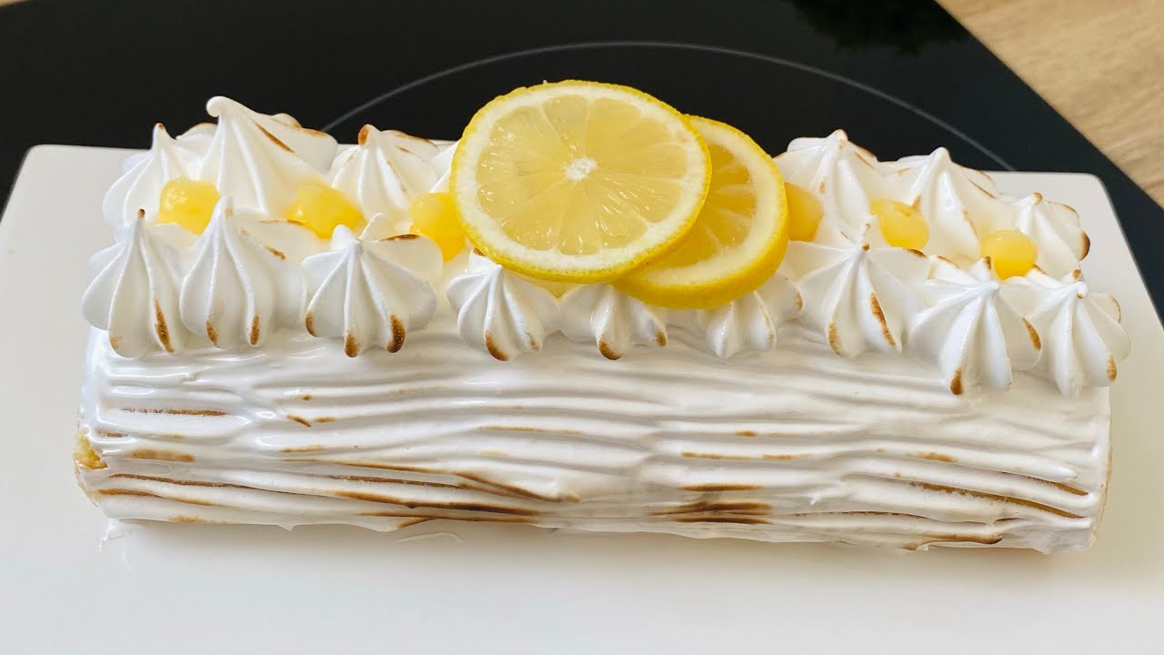 Bûche au citron meringuée
