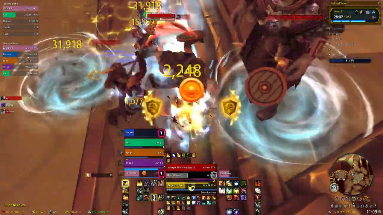 +21 Halls of Valor - Fortified, Bolstering, Storming - Prot Paladin