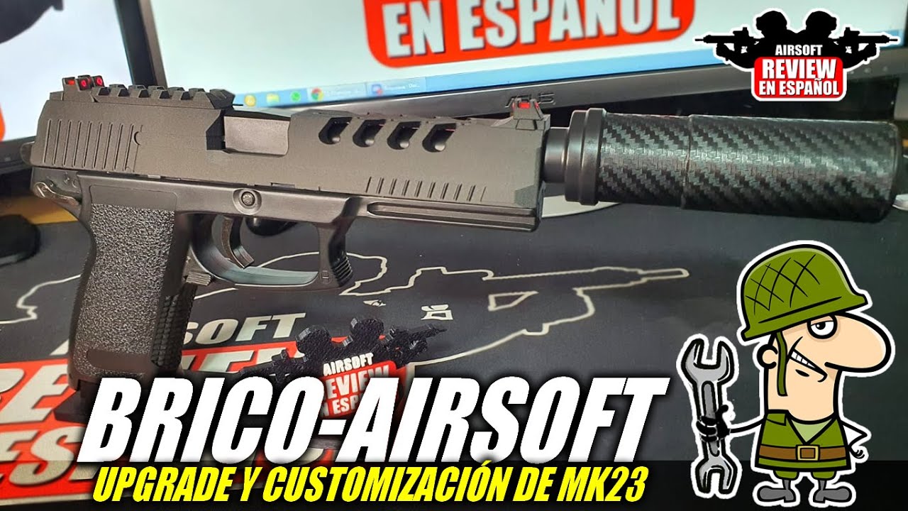Brico Airsoft 🔧: Upgrade y Customización de pistola Mk23 Socom  | Airsoft Review en Español