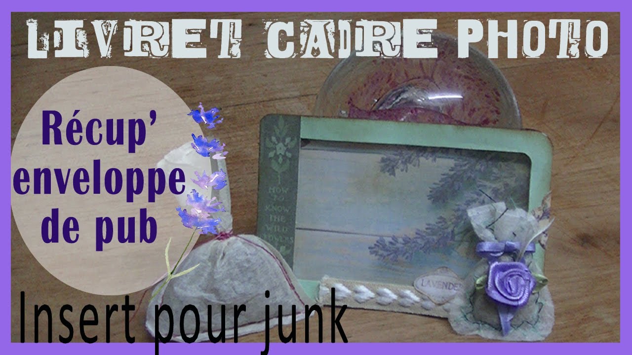 Mise en application des cadres photo avec enveloppe Pub pour junk   -  Miss Récup' est de retour !
