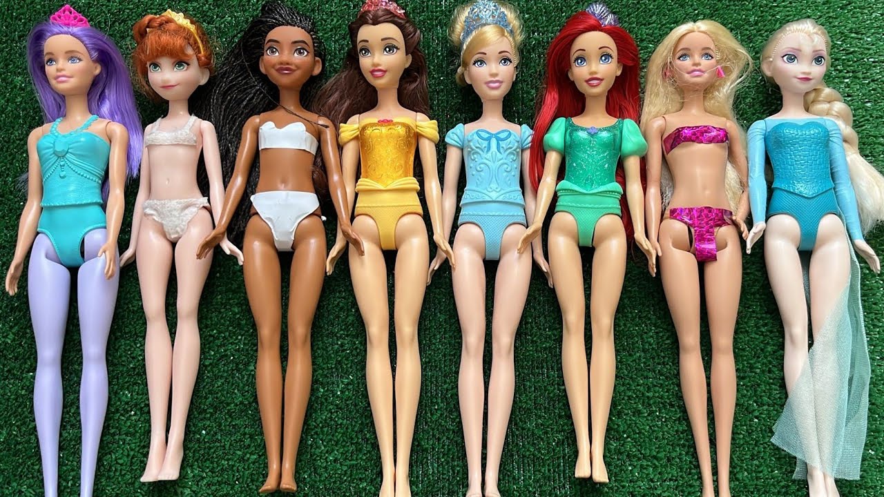 Disney Princess Doll Makeover ~ DIY Miniature Ideas for Barbie   Wig, Dress, Faceup, and More! DIY 2