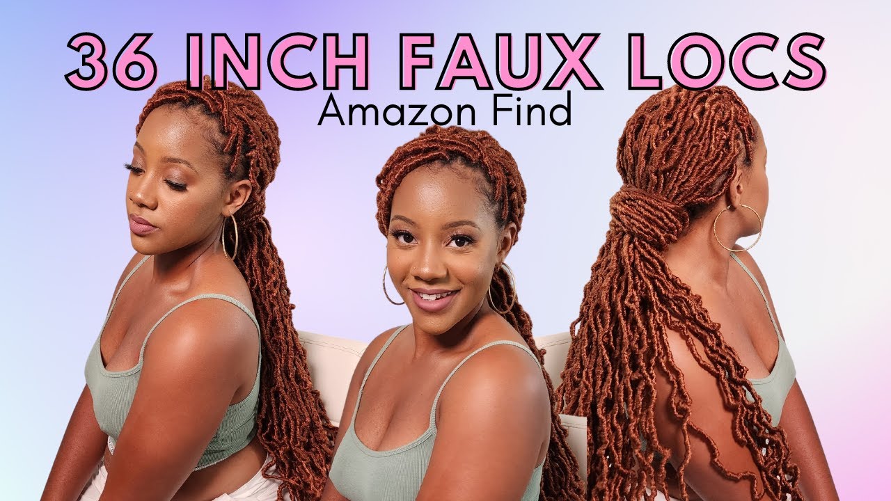 AMAZON FINDS: 36 inch #350 GODDESS faux locs |Fall / Autumn TRENDY hairstyles |PONPONS