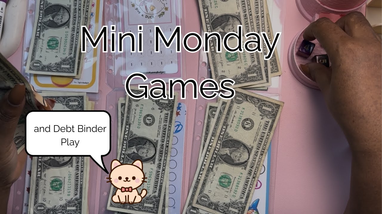 Mini Monday|Playing Debt Binder Games to Pay Down My Balance #cashstuffing #budgeting #savingsgames