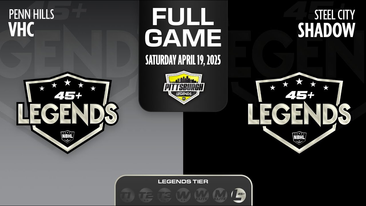 NBHL Pittsburgh Legends Tier: Steel City Shadow vs. Penn Hills VHC Full Game (04/19/2025)