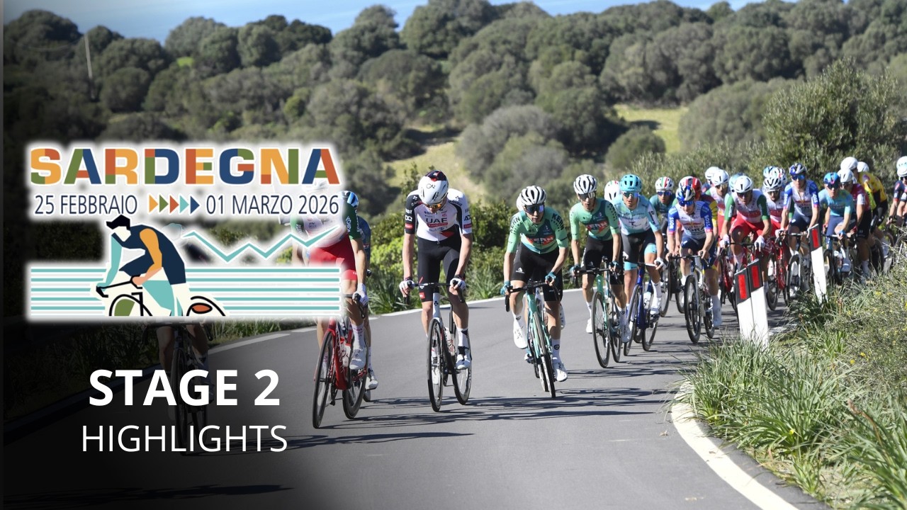 Giro di Sardegna 2026 - Stage 2 Highlights - Sprint with a corner 50 meters before the finish line !
