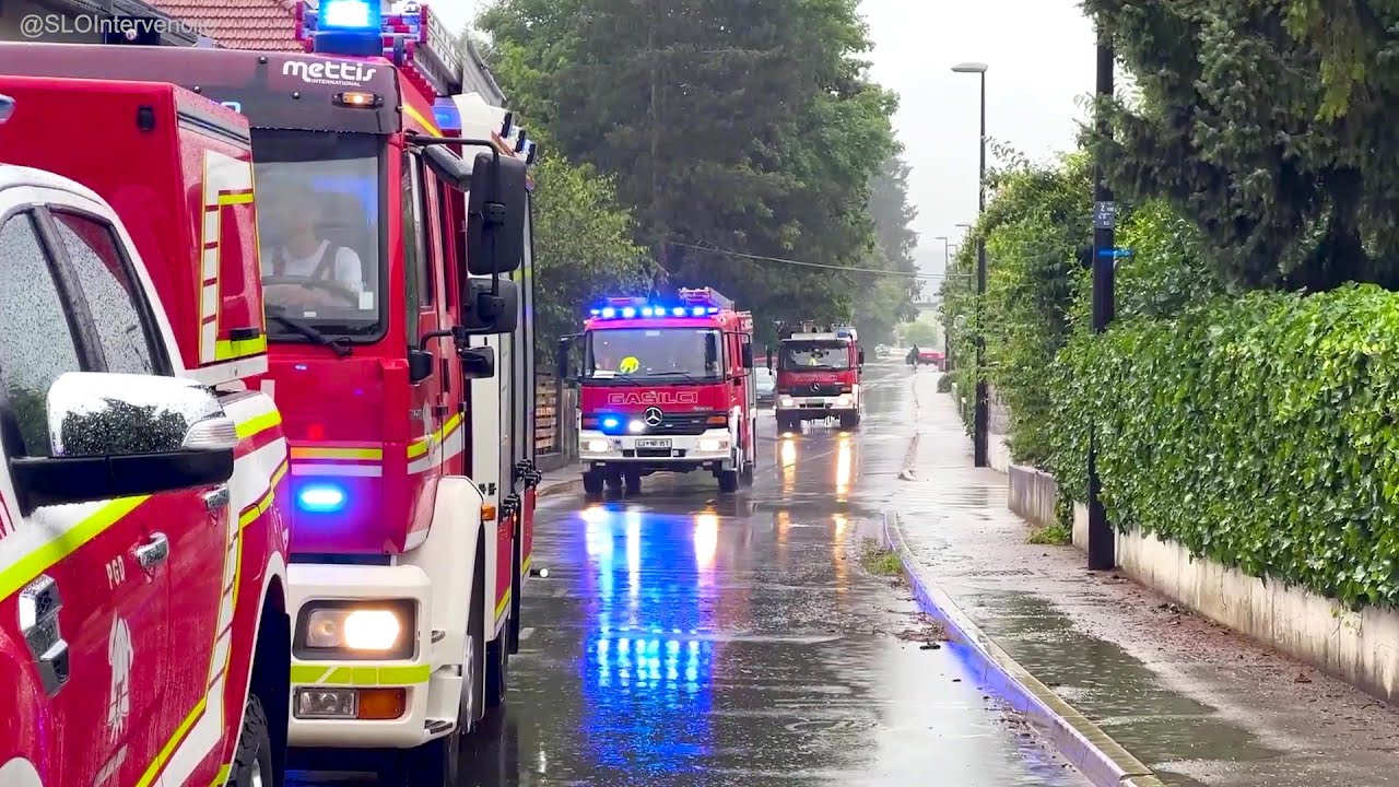 [VAJA POTRES] Prihod PGD Zgornja Šiška, PGD Dravlje, PGD Ljubljana-Brdo in PGD Vižmarje-Brod