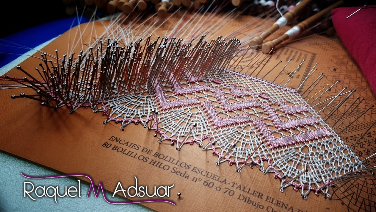 Guipures de 6 bolillos - Pañuelo de Aprendizaje - Raquel M.Adsuar Bolillotuber