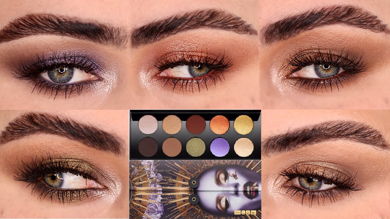 5 LOOKS 1 PALETTE WITH PAT MCGRATH MIDNIGHT SUN MOTHERSHIP VI PALETTE!