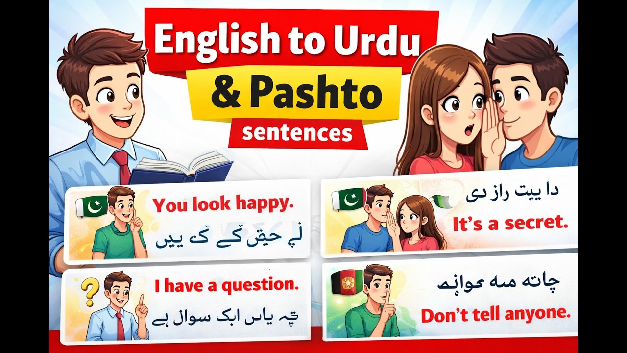 English to Urdu & Pashto Sentences | Daily Use English | English With Irfan