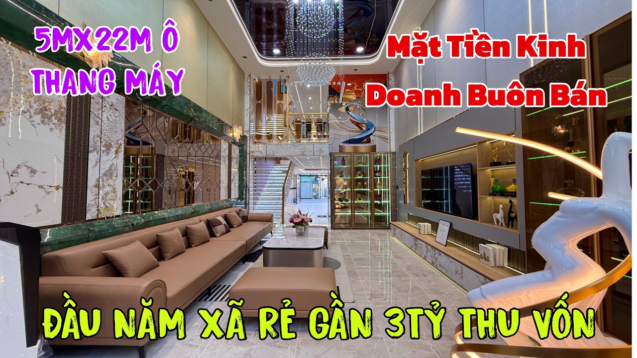 Đầu năm xã rẻ gần 3 tỷ căn nhà Mặt Tiền Kinh Doanh 5 x 22m 3 lầu Ô Thang Máy đẹp mê ở Quận 12 HCM