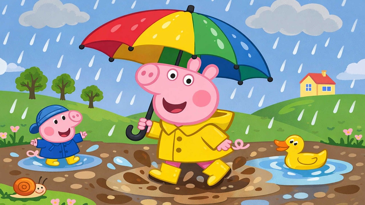 Peppa&rsquo;s Colorful Umbrella Adventure! 🌈☔️|  Peppa Pig Funny Animation