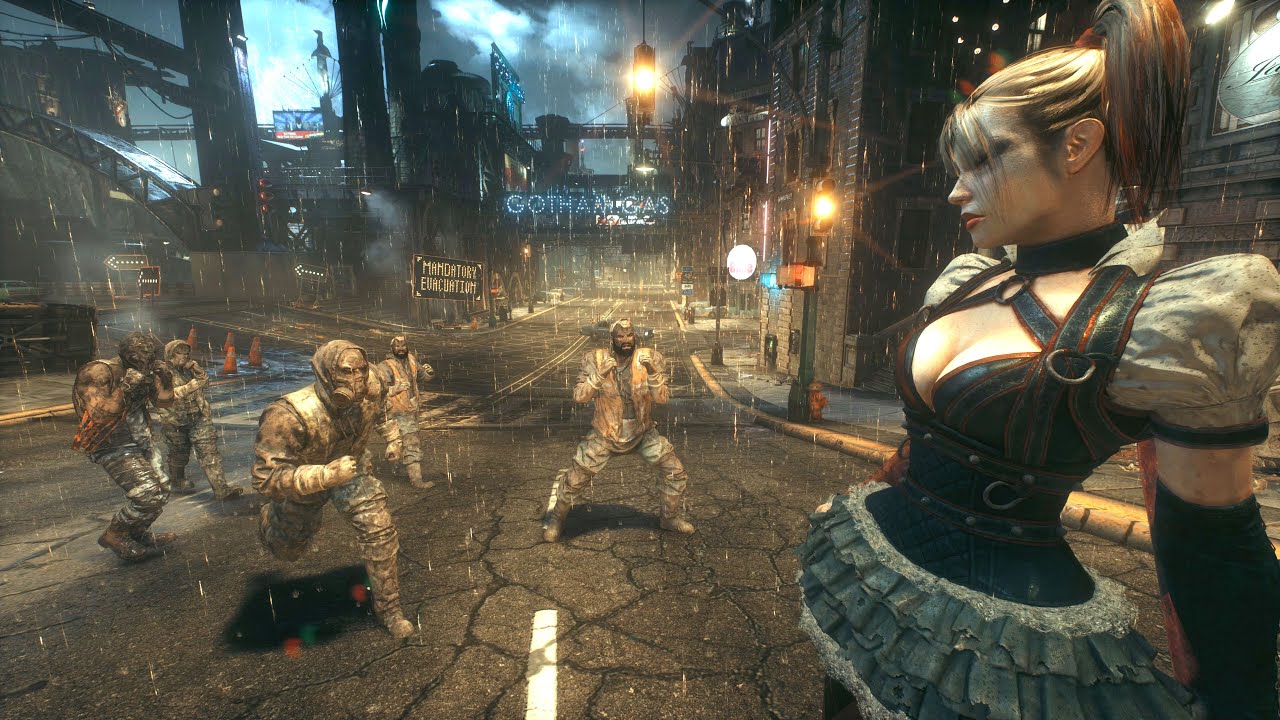 Batman Arkham Knight - Harley Quinn High Action Combat & Free Roam Gameplay
