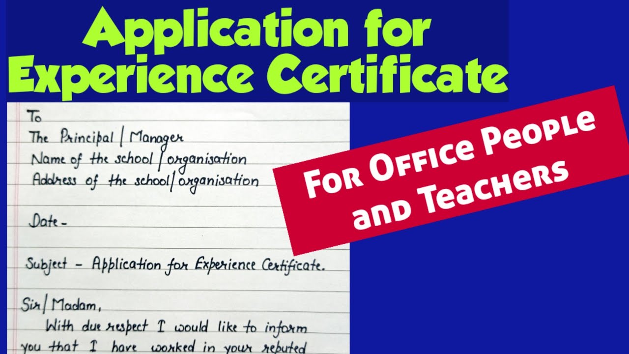 application for experience certificate|experience certificate|#experiencecertificate#thewritingstar