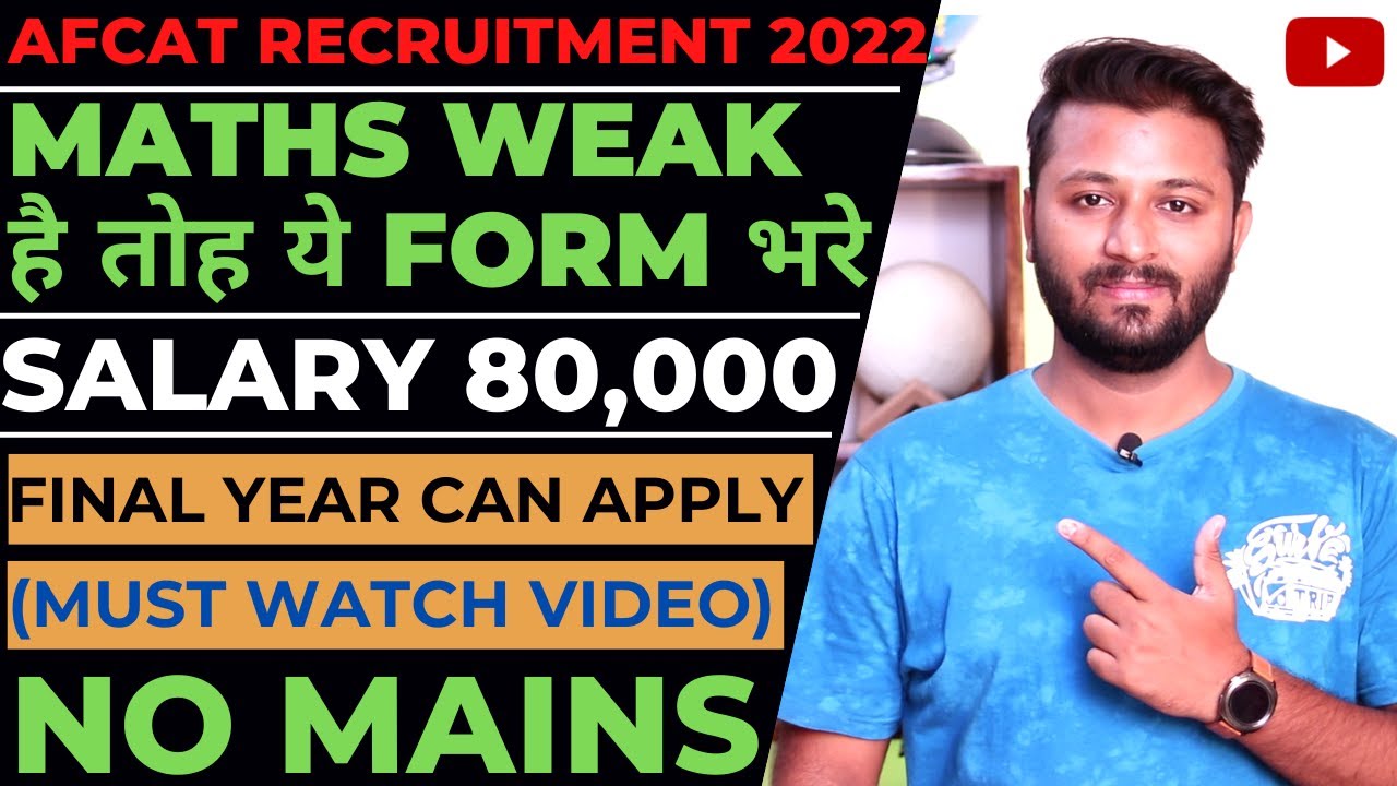 AFCAT Recruitment 2022 | 283 All India Posts | Final Year Can Apply | Syllabus | Exam Pattern |Books