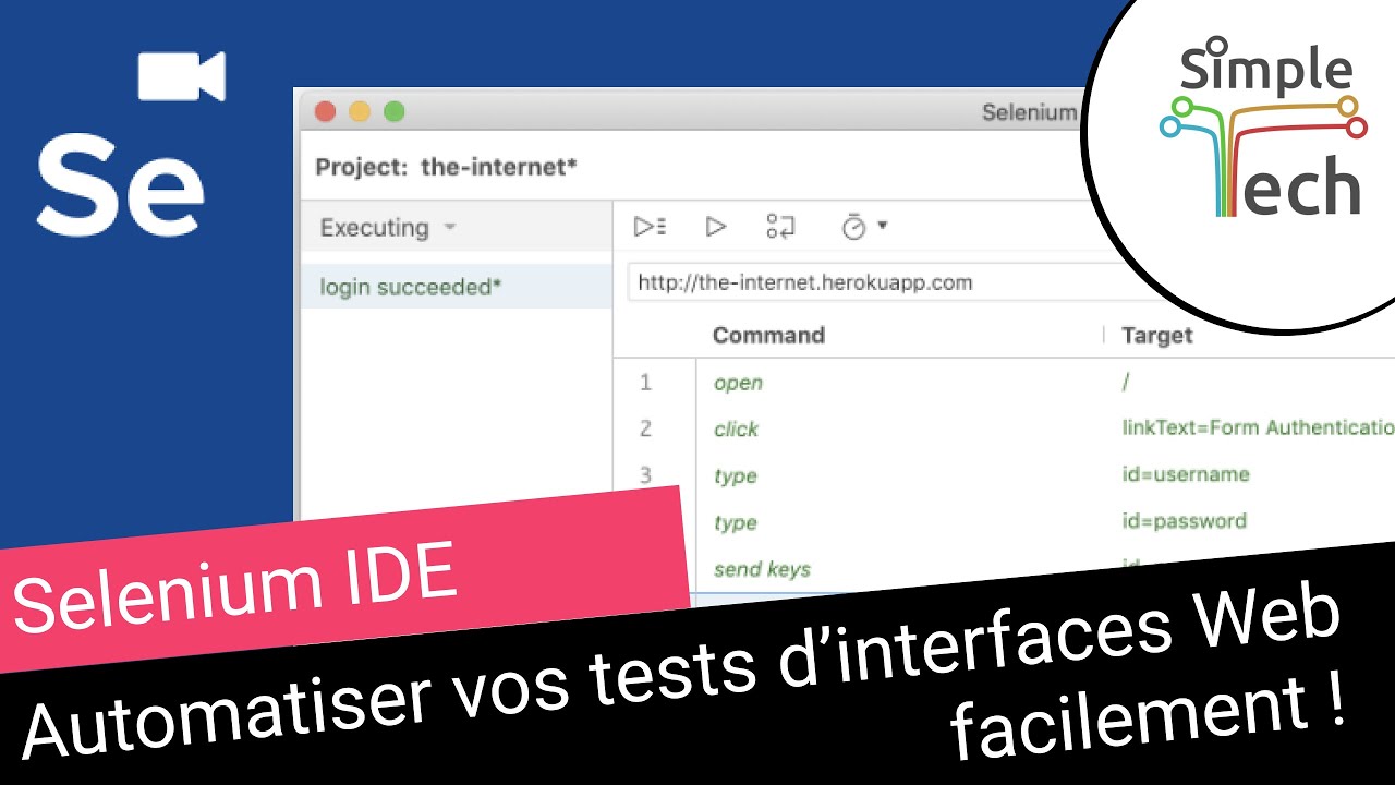 Automatisez facilement vos tests d'applications web avec Selenium IDE