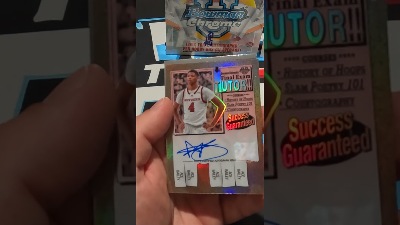 Ace Bailey On Card Auto Hit! 🔥 | 2024-25 Bowman University Chrome Basketball Pack Opening 
