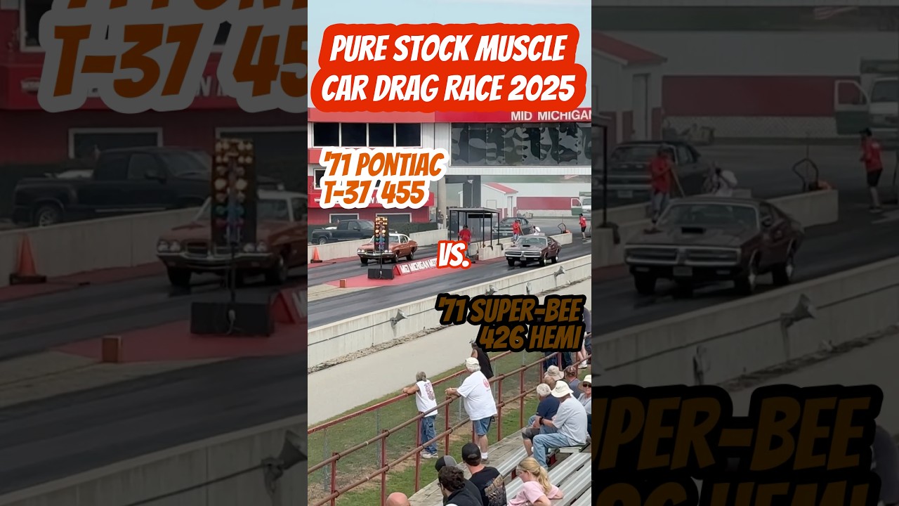 &lsquo;71 Pontiac T-37 455 vs. &lsquo;71 Super Bee 426 HEMI Pure Stock Muscle Car Drag Race 2025 PSMCDR