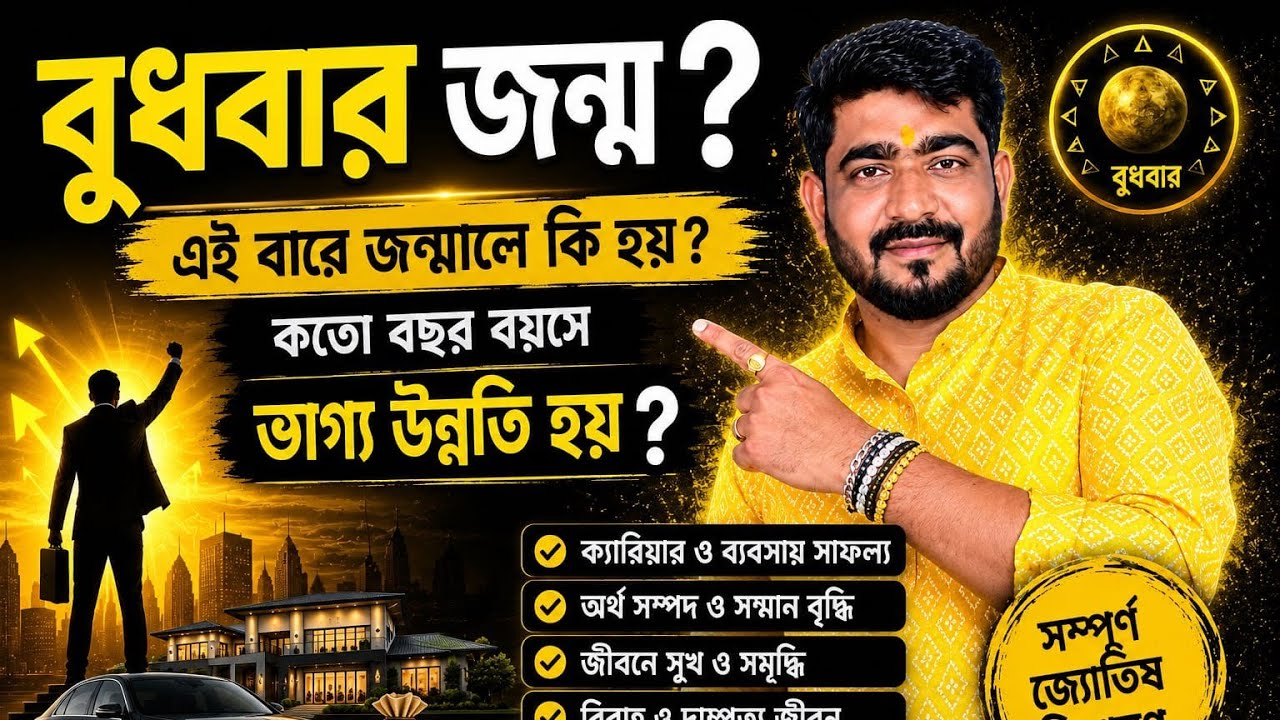 budhbar jonmo hole ki hoy | বুধবার জন্ম হলে কি হয় | jader budhbar jonmo |#wednesday born#budhbar