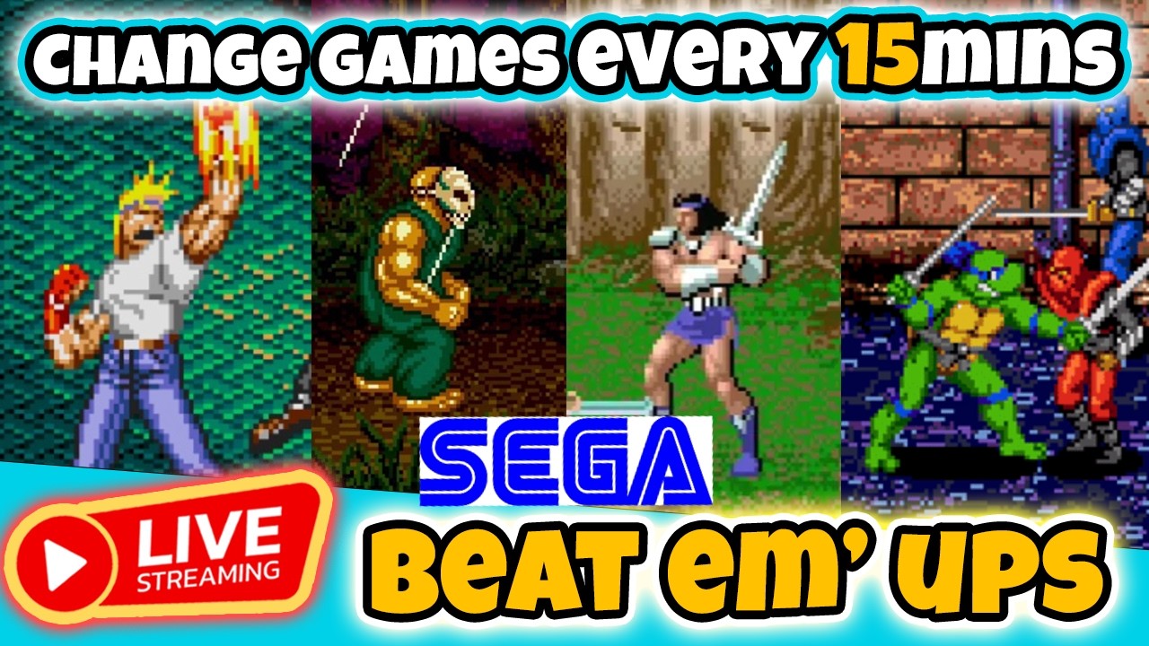 Sega Genesis Beat ’Em Up Night LIVE - Streets of Rage, TMNT, Golden Axe & More !!