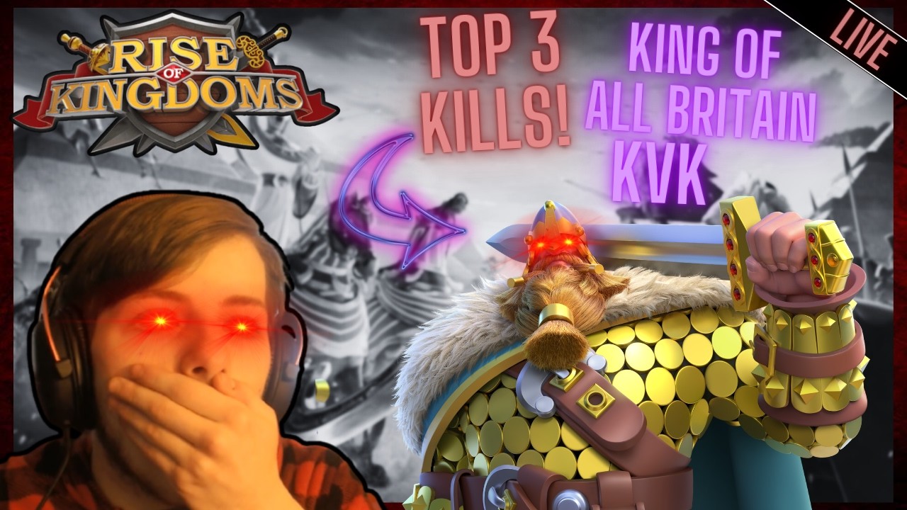 TOP 3 KILLS PASS 4 WAR - RANK 1 KILLER SERIES DAY #9 in Rise of Kingdoms KING OF ALL BRITAIN KVK!