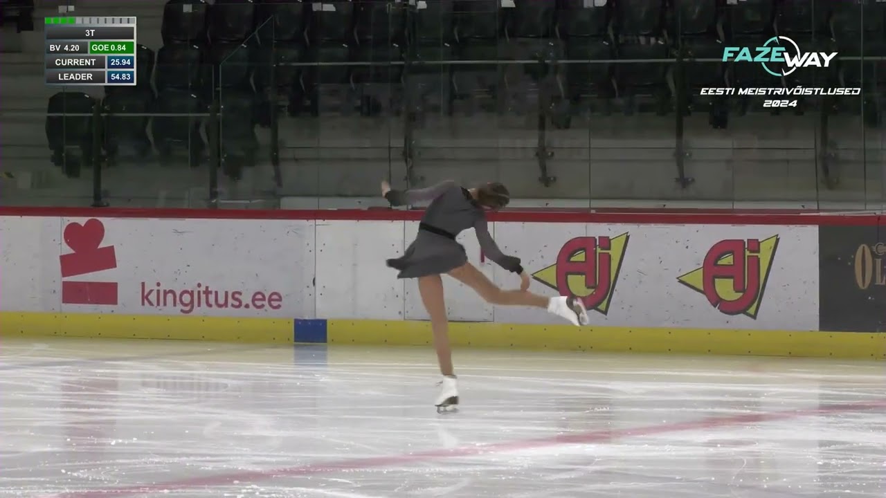 Elina Goidina. FS program.Estonian National Championship 2024. Eesti Meistrivõistlused 2024.