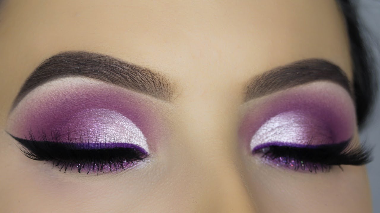 PURPLE GLAM Cut Crease Makeup Tutorial!