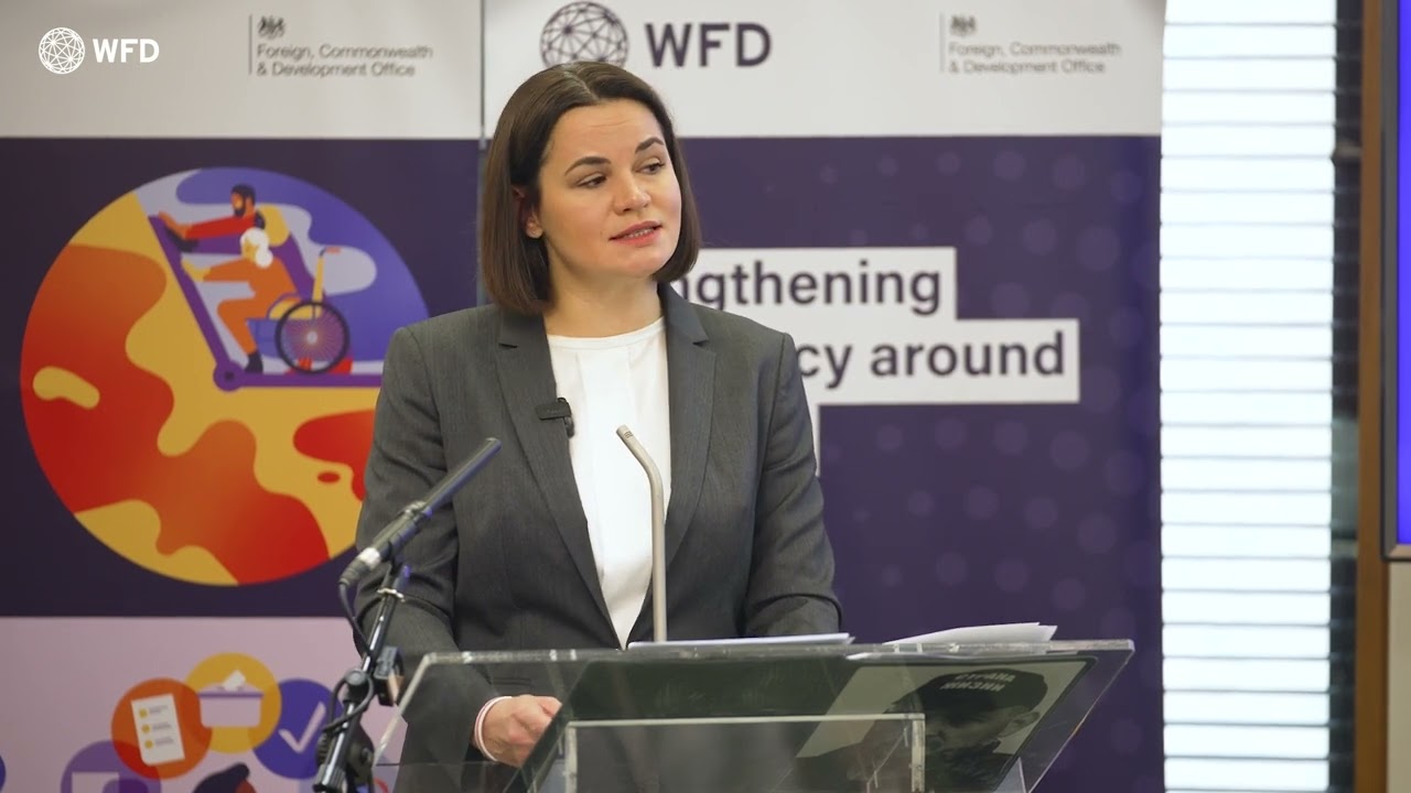 2023 Annual Lecture on the State of Democracy in the World | Sviatlana Tsikhanouskaya (Lecture only)