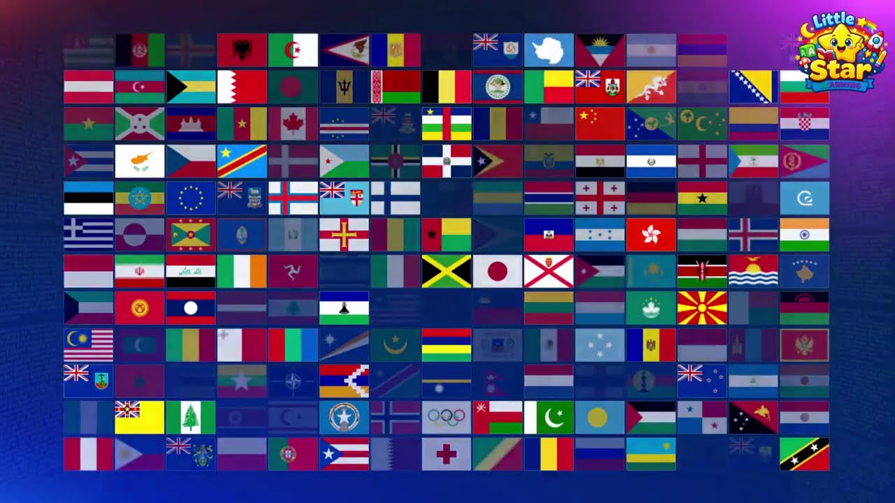 🌍 Learn to Recognize Country Flags | Fun & Educational Video 🇺🇸🇯🇵🇫🇷