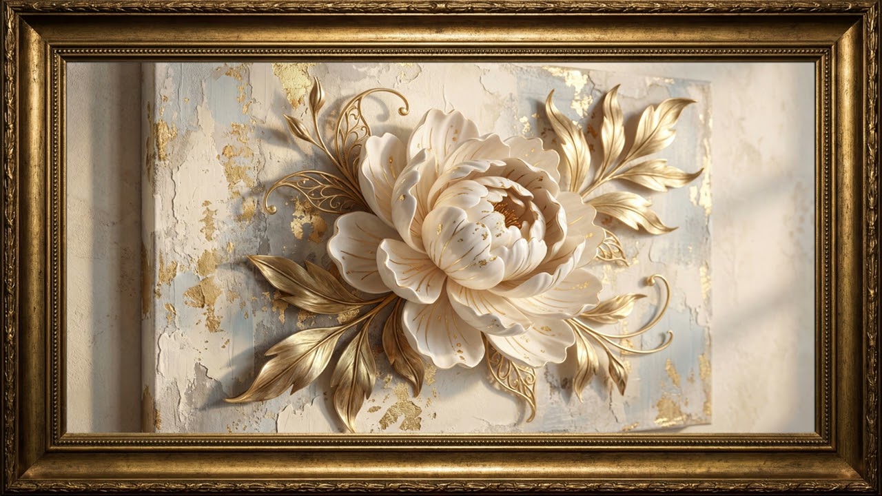 Luxury Floral Wall Art 3D  Timeless Romantic Peony Aesthetic