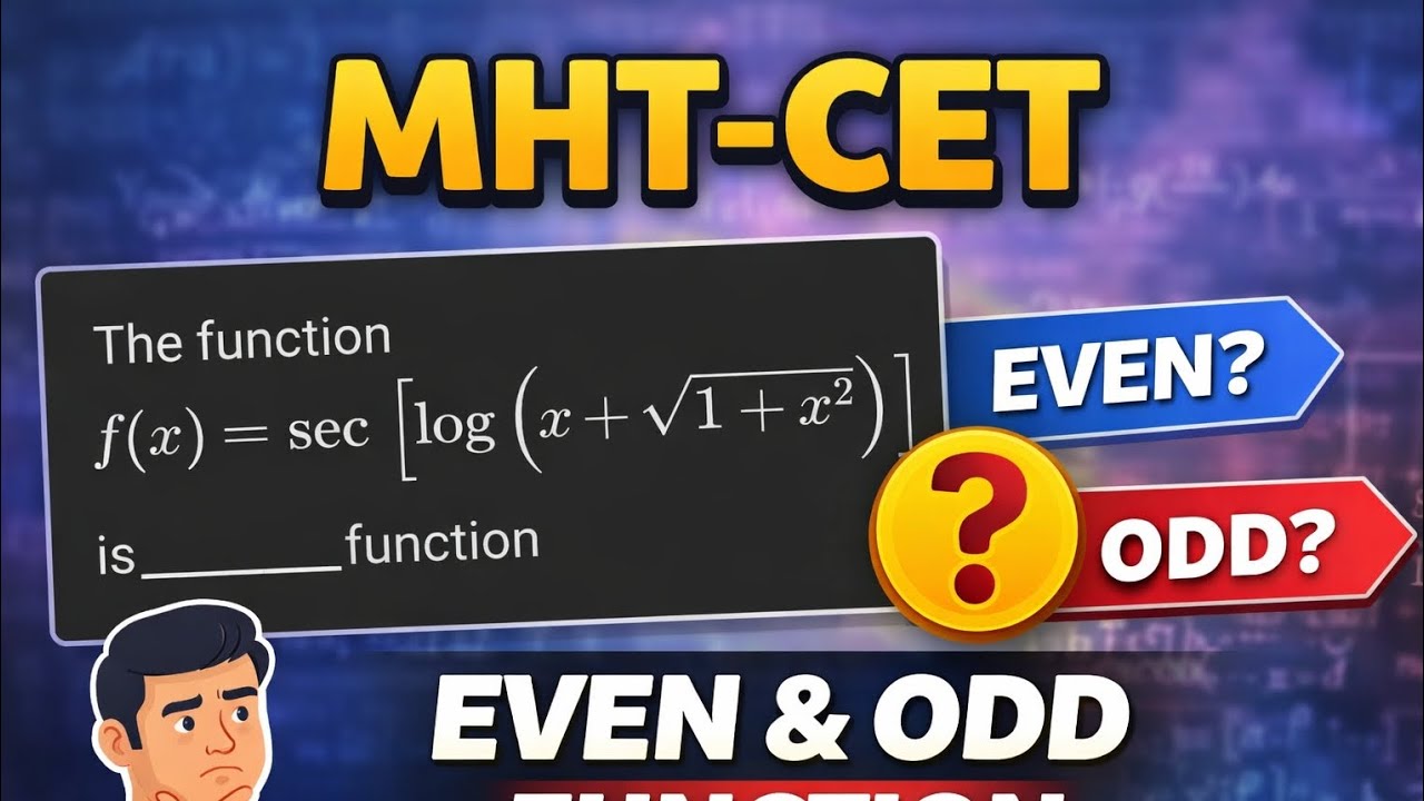 MHT -CET 2025 PYQ on function chapter 