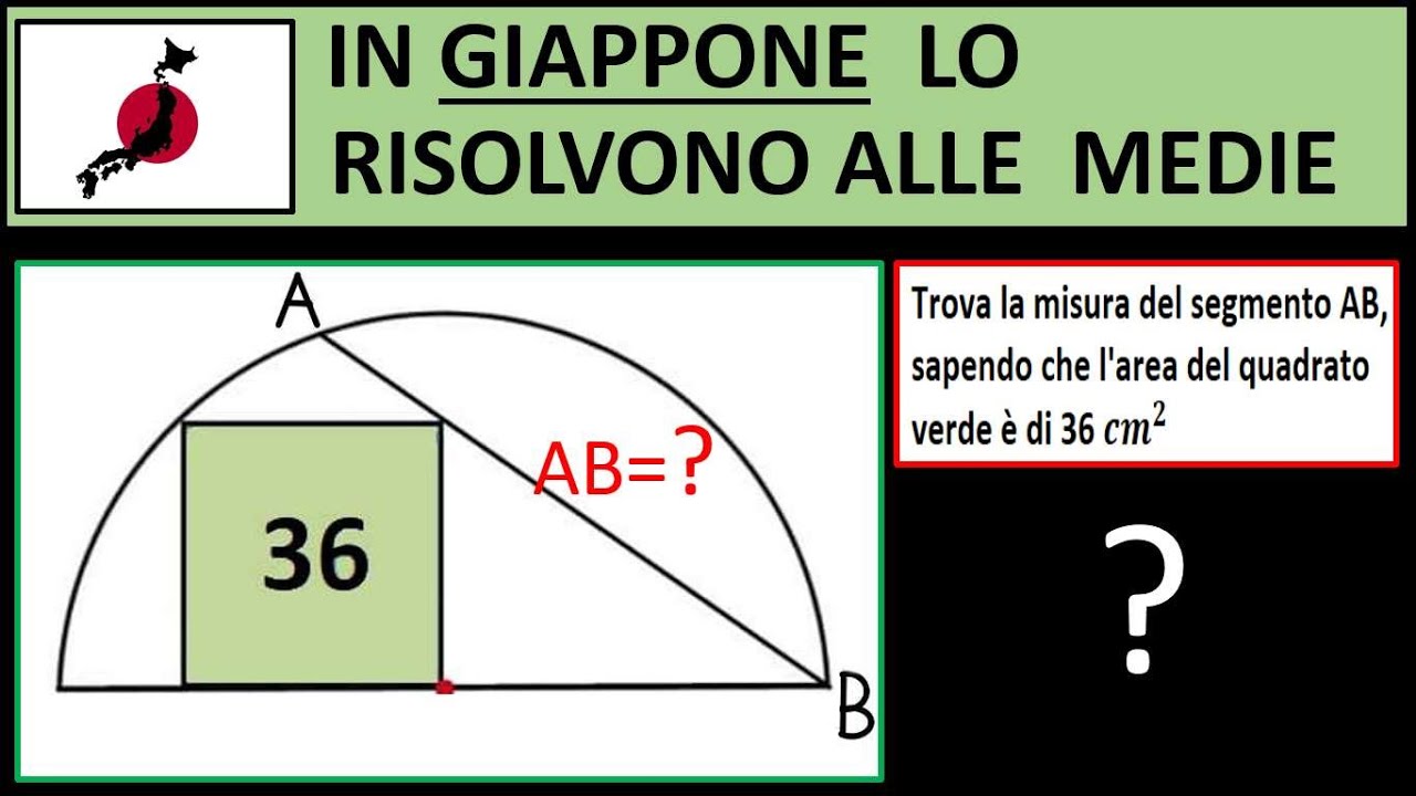 Geometria. In Giappone riescono a risolvere questo problema già alle scuole medie