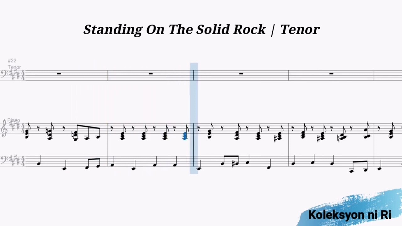 Standing on the Solid Rock | Tenor | Vocal Guide by Bro. Charlie Mendoza