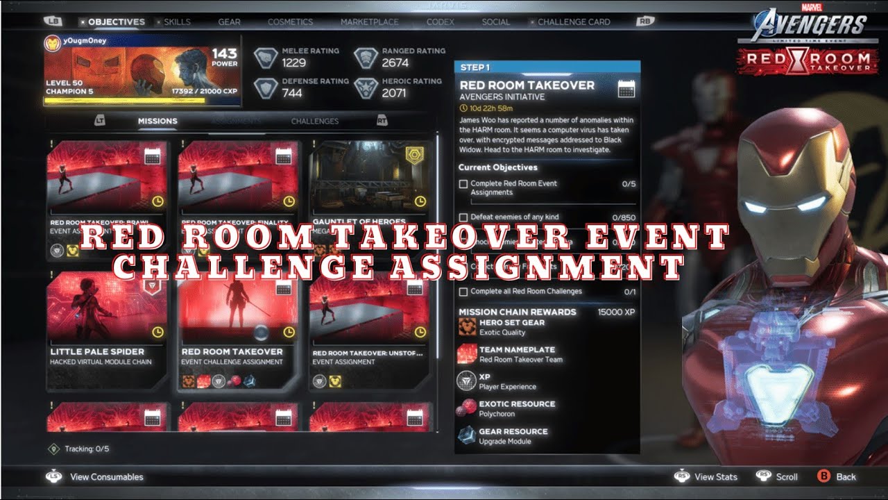 Marvel's Avengers: Red Room Takeover Event Mission Chain Guide | Guaranteed Exotic Hero Set Gear