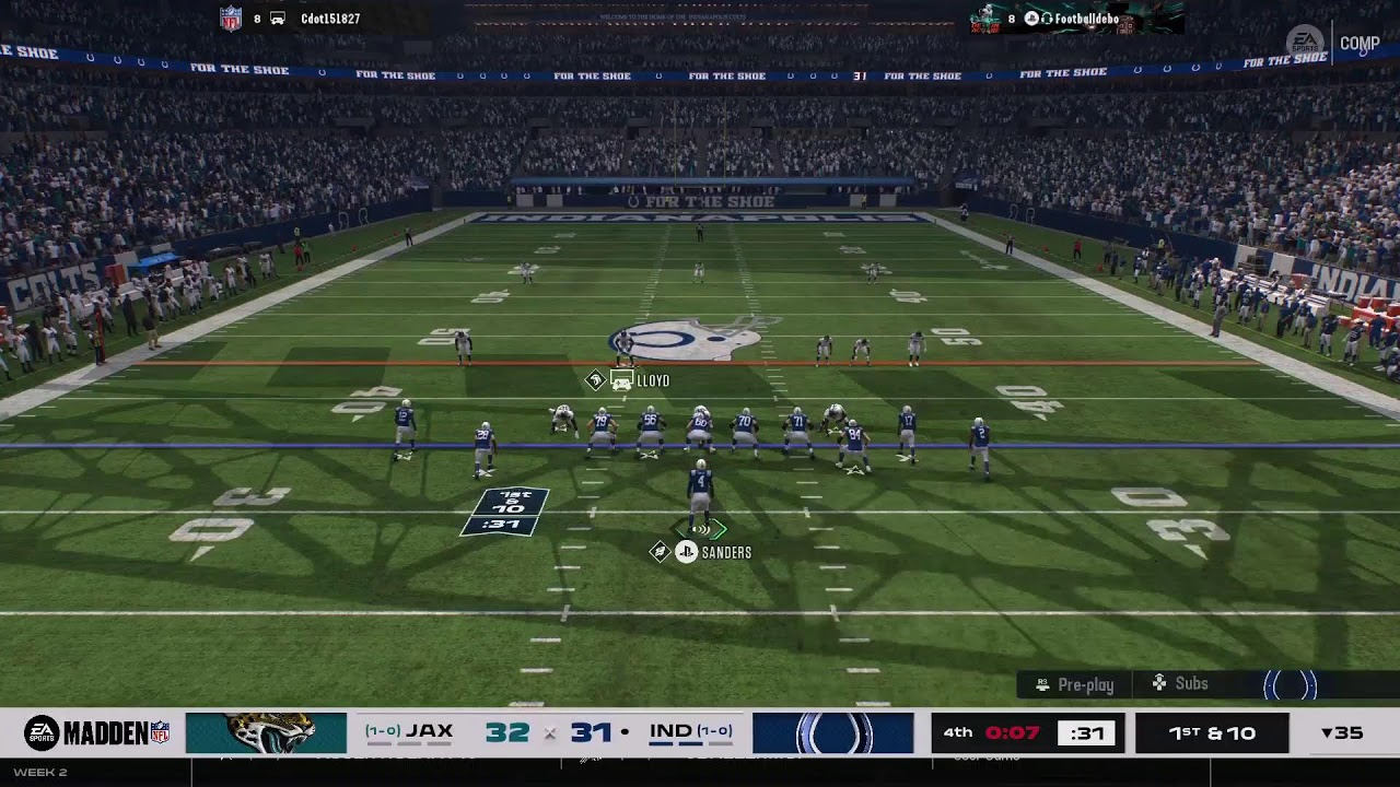 Madden 26 league game vs Jaguars