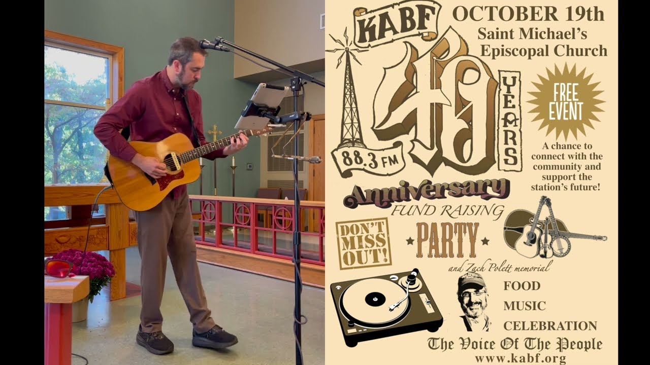 Brian Adams: Runnin Blues funk, Am the Highway, Cover Me Up (J.Isbell) 10-19-2024 KABF acoustic set