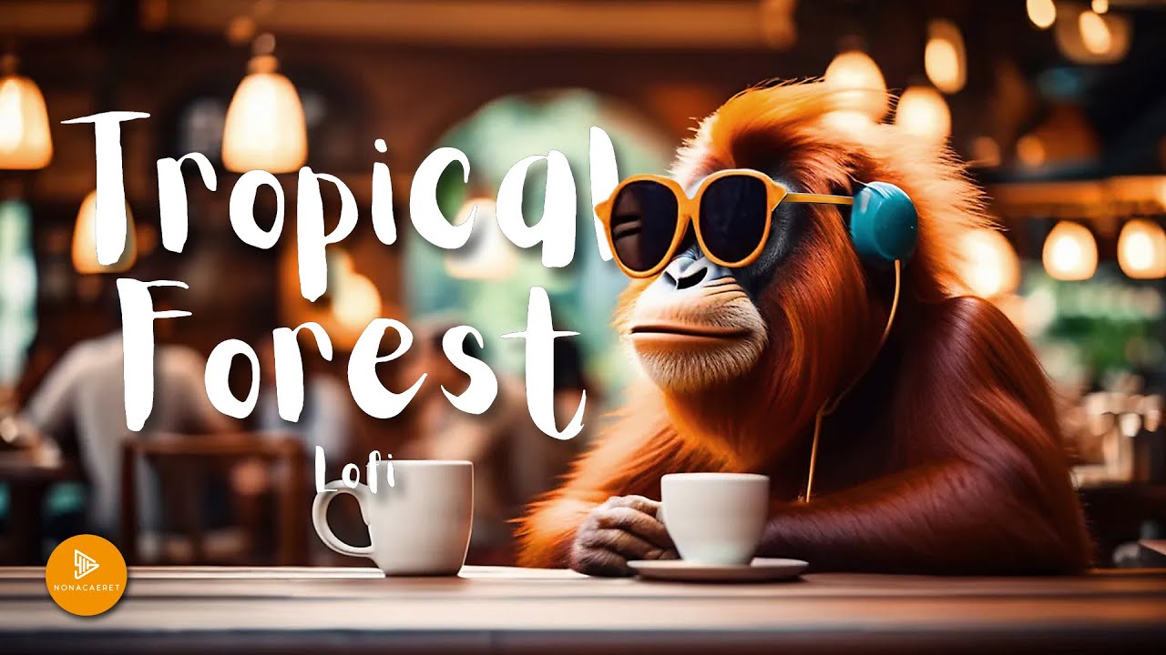🌴 Tropical Rain Forest Lo Fi - We Love Orangutans 🌿 Music for Study and Relax