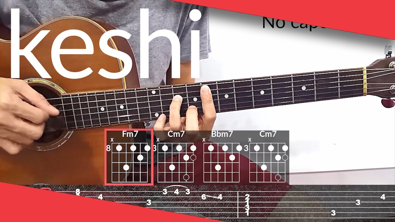 SOMEBODY (keshi) Guitar Tutorial | Tab, Chords