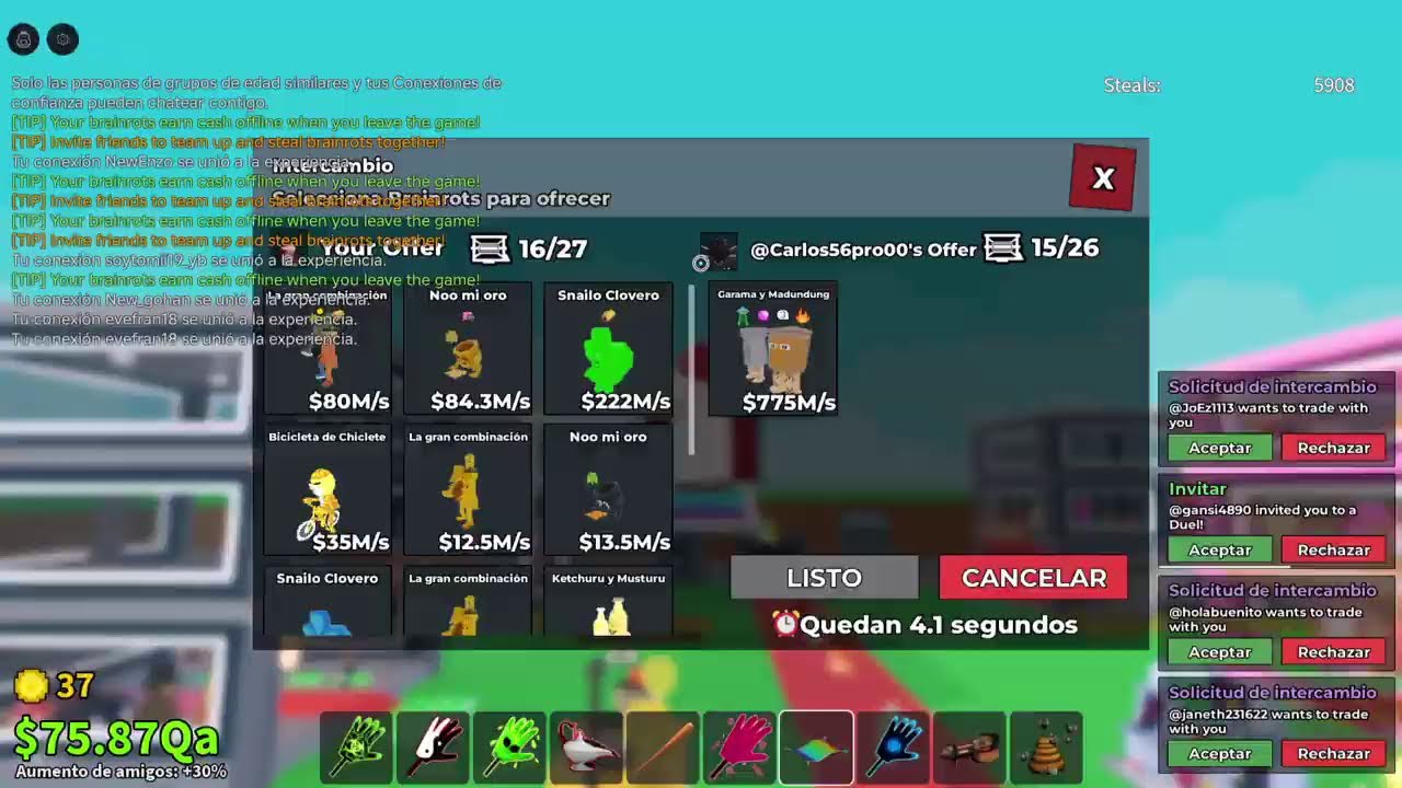 Tradeando con subs En steal braintot buscando dragón