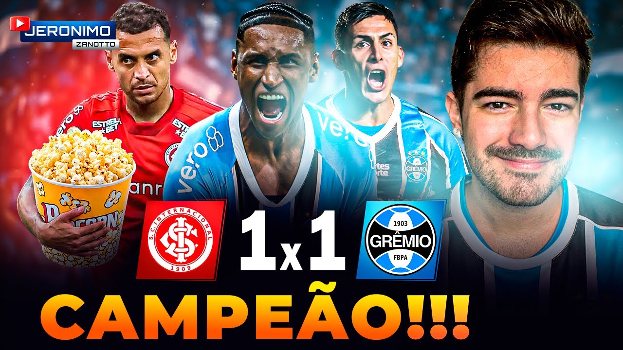 INTER 1x1 GRÊMIO - GRÊMIO CAMPEÃO NO BEIRA-RIO no GRENAL!!!