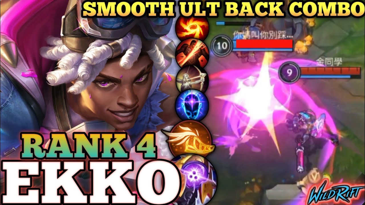 EKKO HARD CARRY MVP PLAY! MONSTER ULT COMBO ASSASSINATION - TOP 4 GLOBAL EKKO BY 金同學 - WILD RIFT