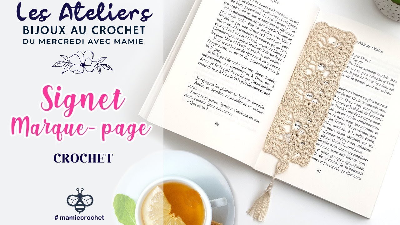 Comment faire un marque-page / signet dentelle au crochet  DIY  debutante #mamiecrochet