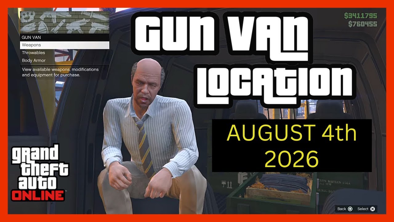 Gun Van Location Today | Tuesday 4th August 2026 | GTA 5 ONLINE | RAILGUN IN STOCK 🔫🚐
