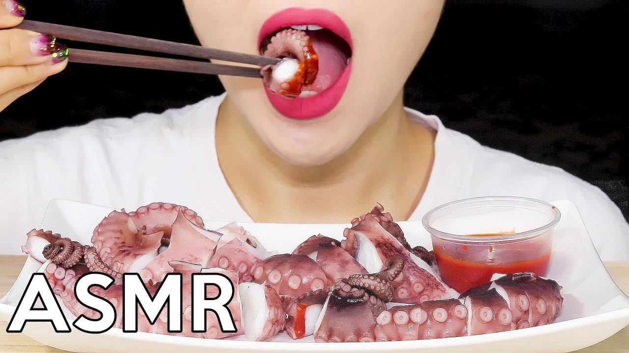 ASMR Octopus Eating Sounds 문어숙회 리얼사운드 먹방