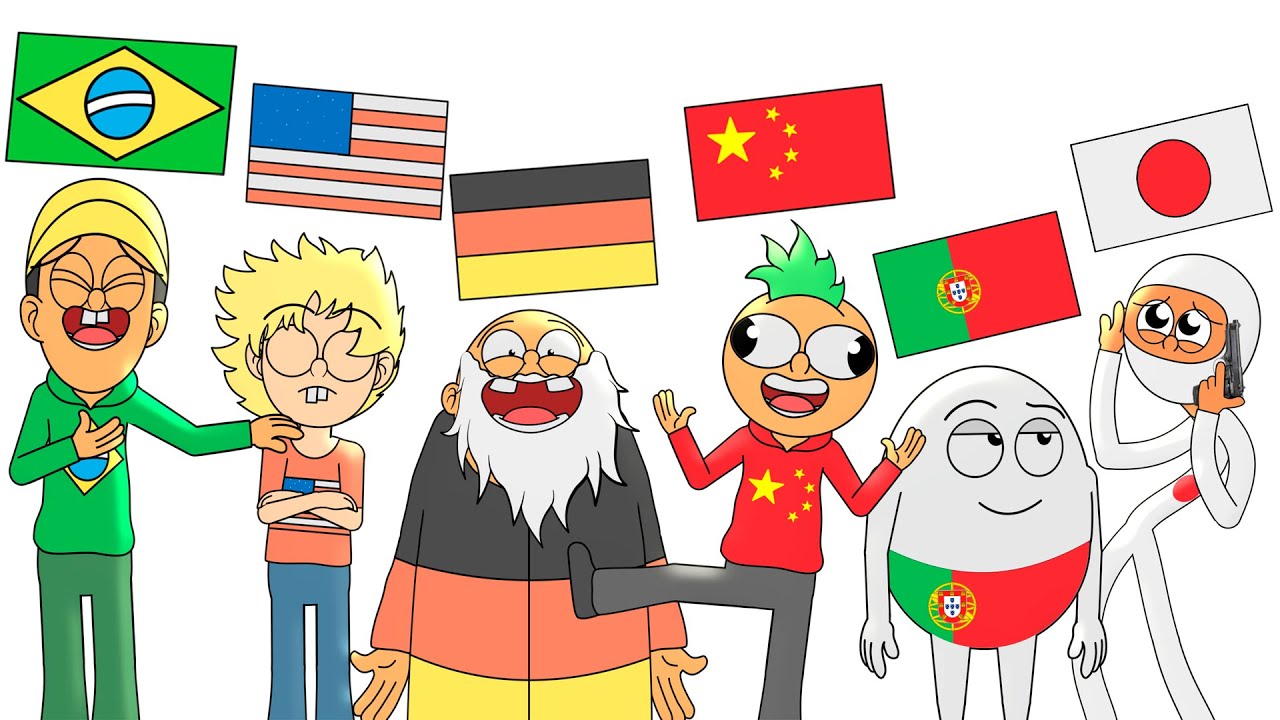 Portugu&ecirc;s VS Ingl&ecirc;s VS Alem&atilde;o VS Chines VS Portugal VS Japon&ecirc;s !!! Anima&ccedil;&atilde;o
