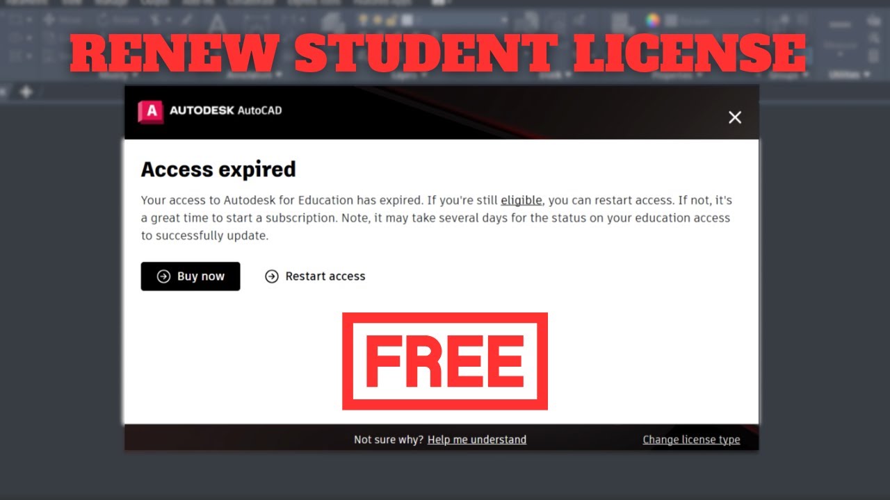 How to Renew AutoCAD 1-Year STUDENT License for FREE (AutoCAD 2026)