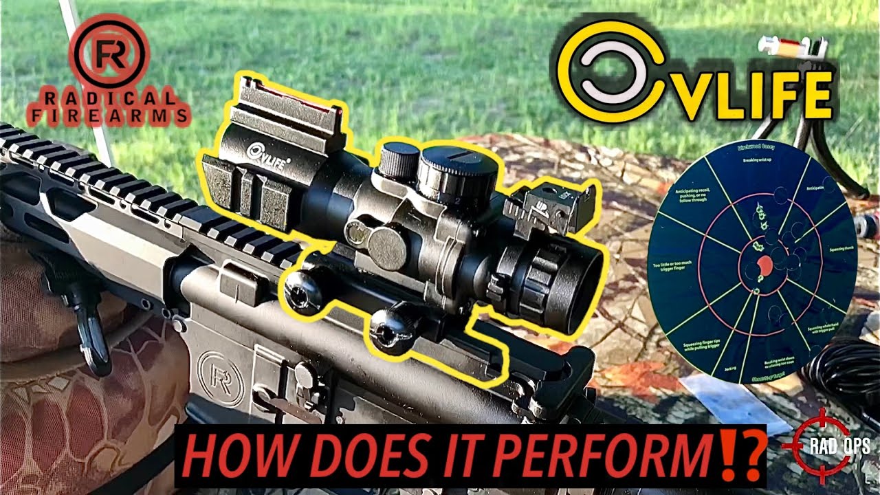 Тактический прицел CVLIFE 4x32 WolfProwl + тест точности Radical Firearms RF-15
