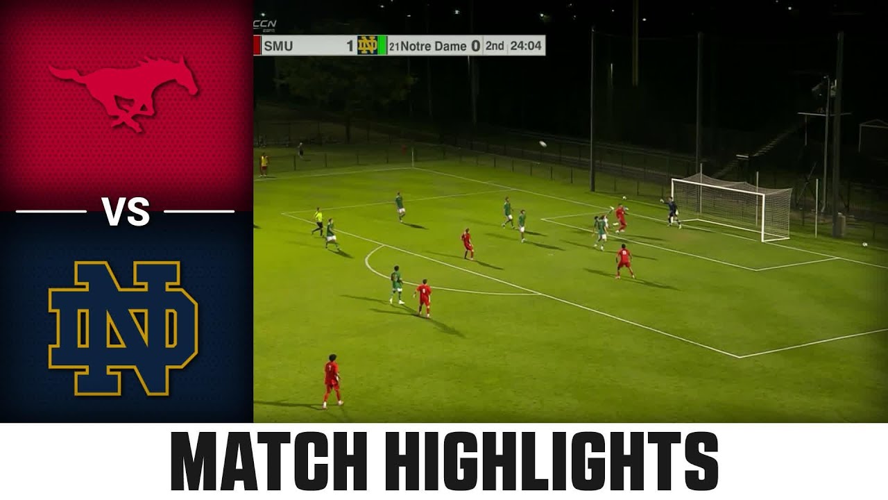 SMU vs. Notre Dame Match Highlights | 2025 ACC Men's Soccer