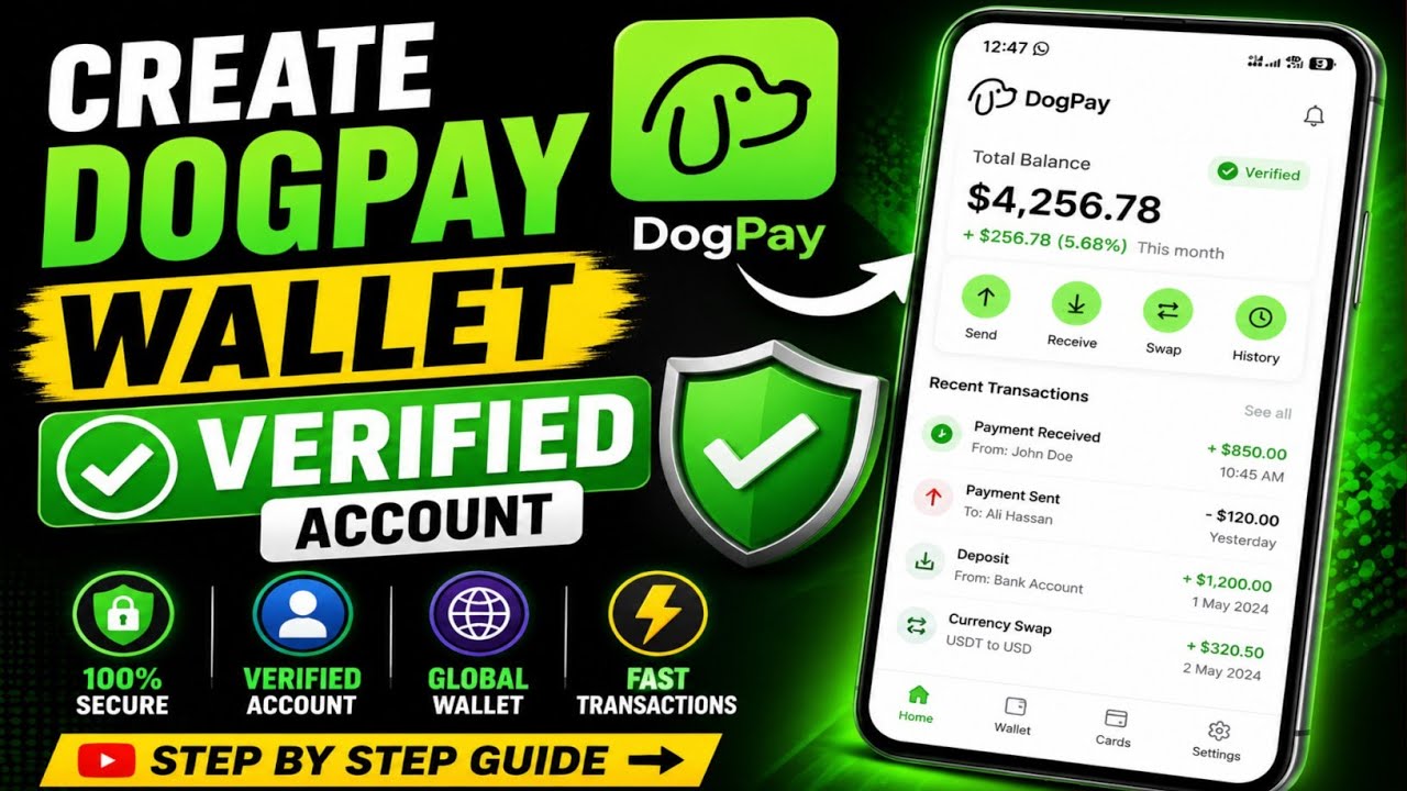 Dogpay account create | dogpay wallet make verified | dogpay account kaise banaye | dogpay singup