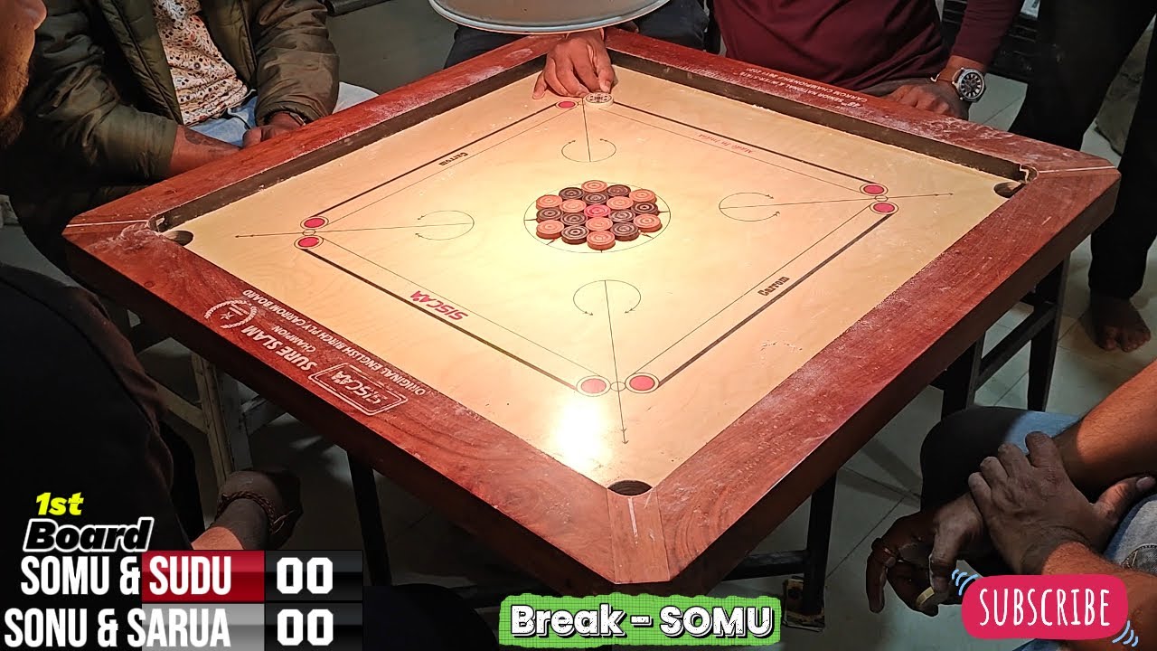 🎯 Epic Carrom Doubles Match | Somu & Sudu vs Sonu & Sarua | Full Club Game 🏆